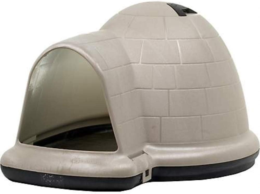 Petmate Indigo Dog House (Igloo Dog House, Made in USA with 90% Recycled Materials, All-Weather Protection Pet Shelter) for XL Dogs -90 to 125 pounds, Made in USA
